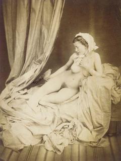 Auguste Belloc - Nu féminin à l\'oiseau