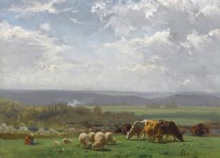 Auguste Bonheur - French paturage En Auvergne