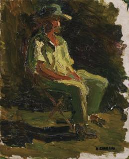 Auguste Chabaud - Homme Assis Dans Le Jardin