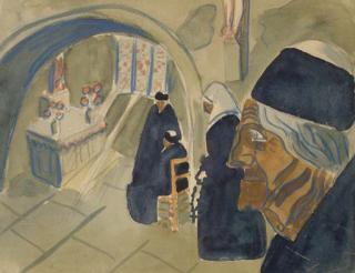 Auguste Chabaud - Scène d\'église