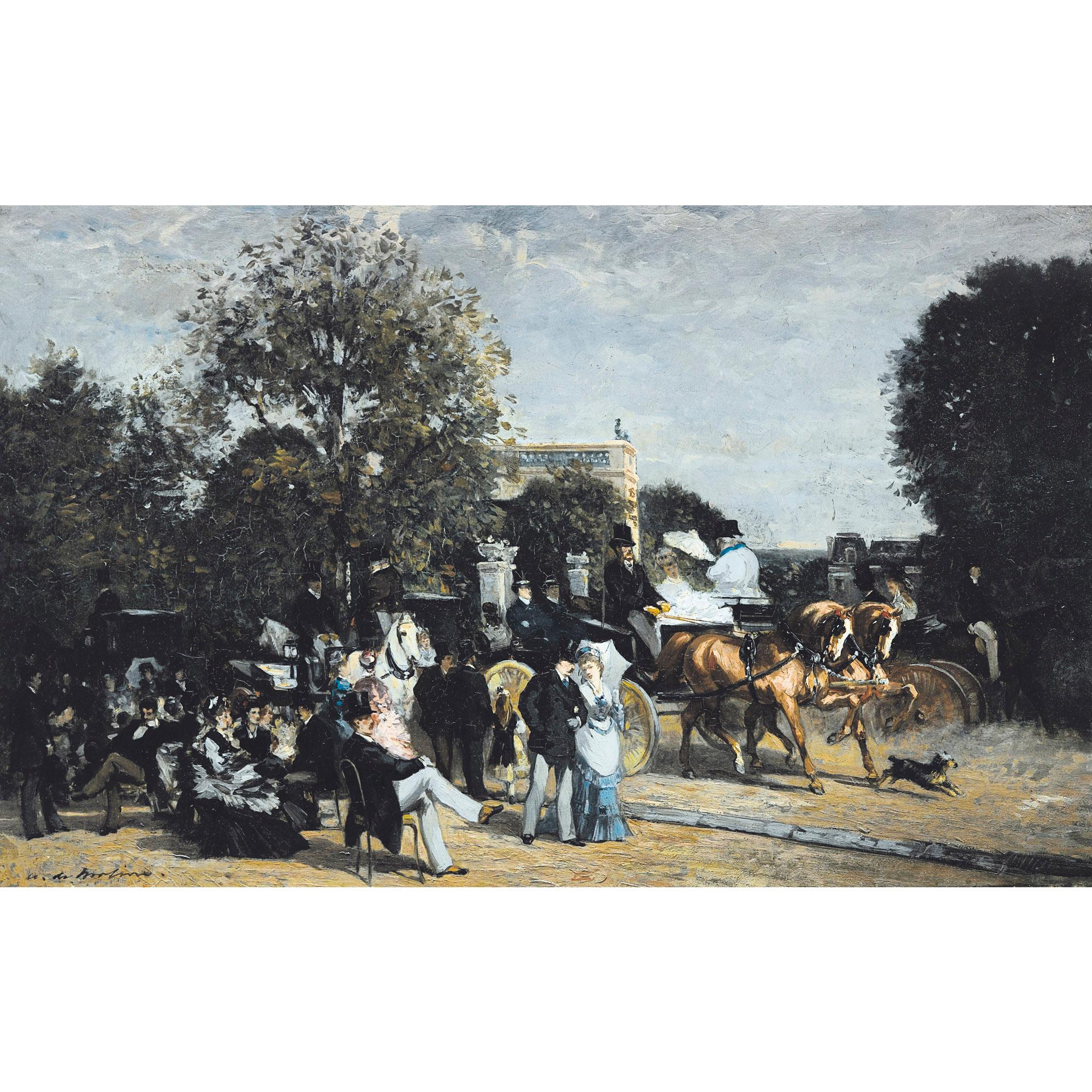 Auguste De Molin - Promenade Au Bois De Boulogne