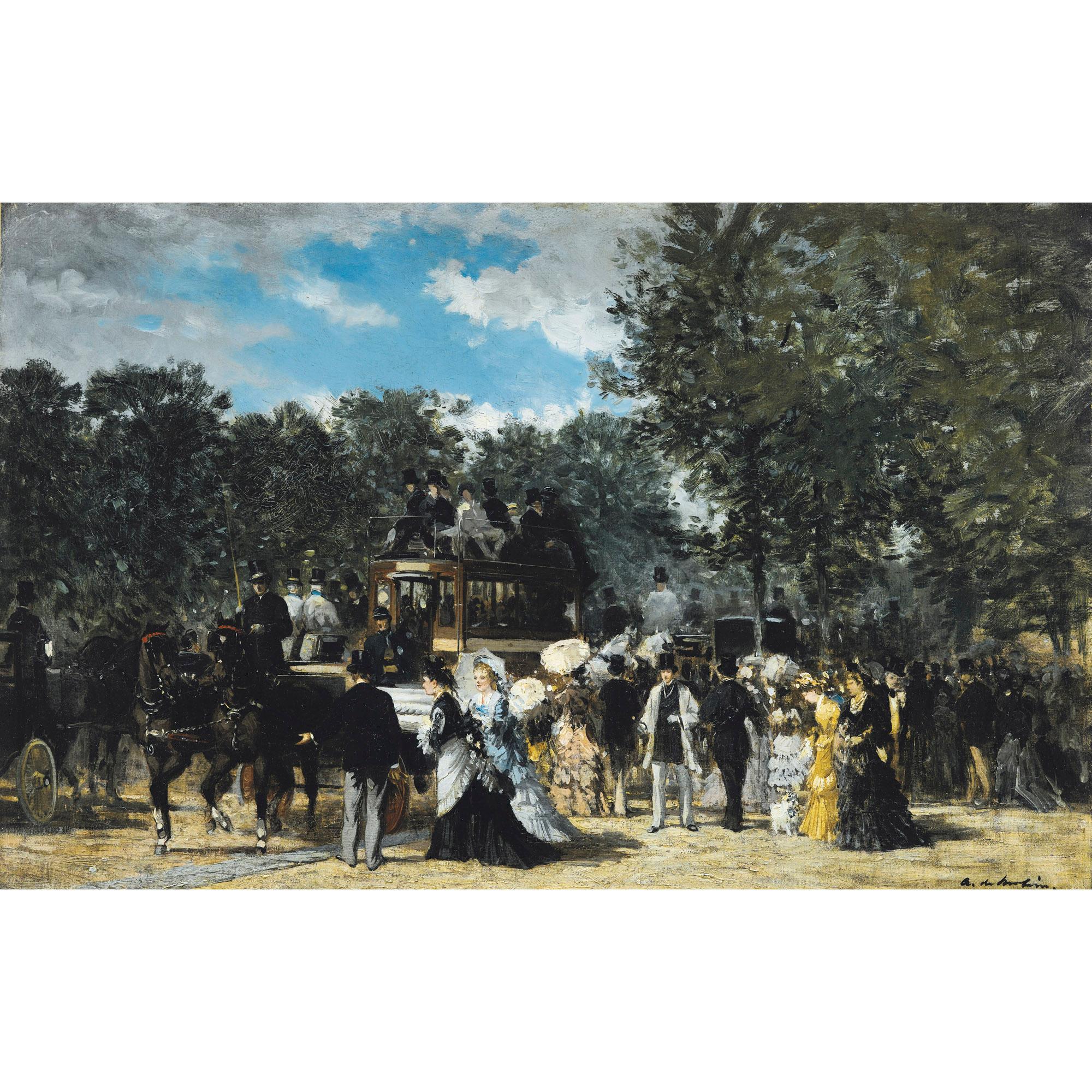 Auguste De Molin - Promenade Dans Le Parc De Saint Cloud
