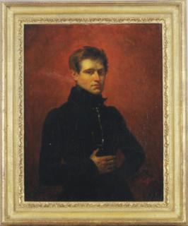 Auguste Denis Marie Raffet - Portrait Of A Young Soldier