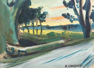 Auguste-Elysée Chabaud - Soleil couchant
