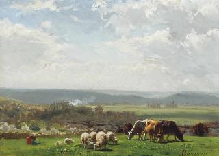 Auguste François Bonheur - Pâturage en Auvergne