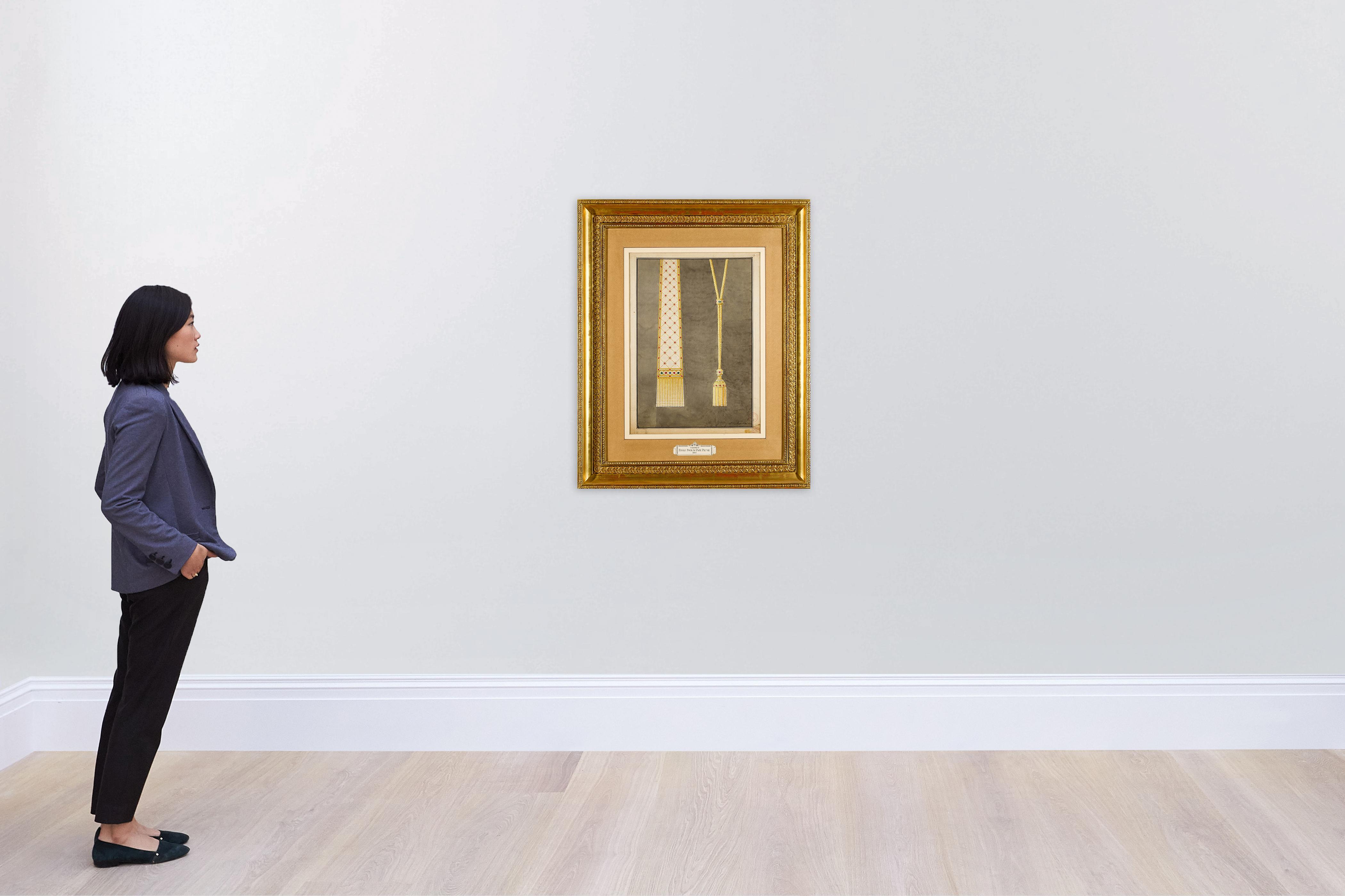 Auguste Garneray - Design For Papal Vestments For Pope Pius Vii