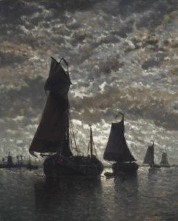 Auguste Henri Musin - Aurore D\'Hiver Sur La Meuse