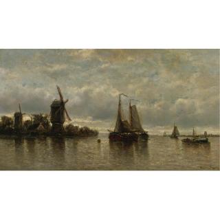 Auguste Henri Musin - Belgian Temps Argente: The Mouth Of The Rupel, Flanders