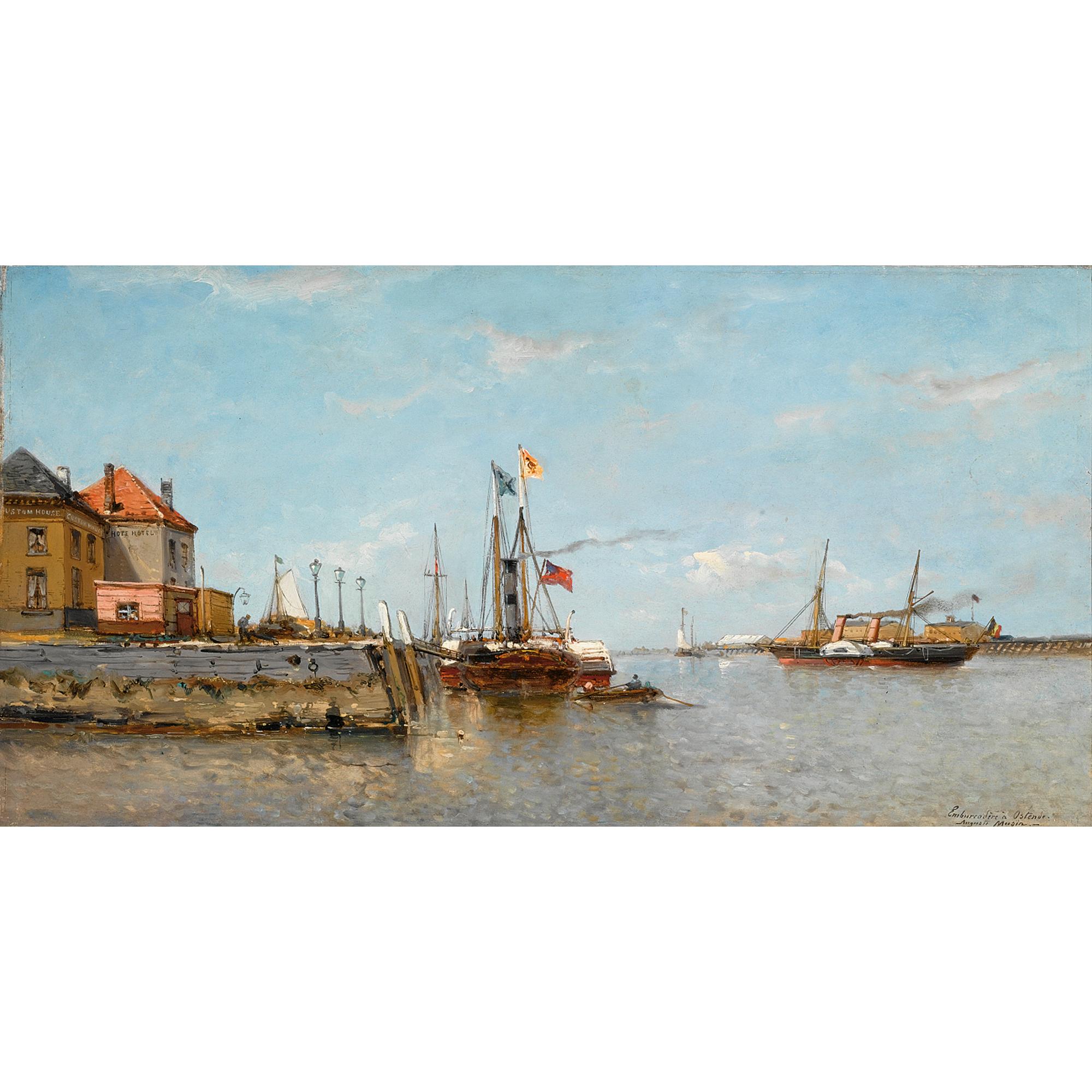 Auguste Henri Musin - Embarcadère À Ostende
