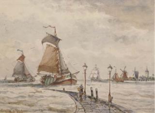 Auguste Henri Musin - Returning To Port