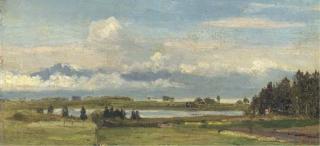Auguste Henry Berthoud - Landscape study