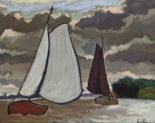 Auguste Herbin - Bateaux a voiles