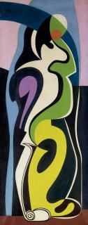 Auguste Herbin - Composition à deux personnages