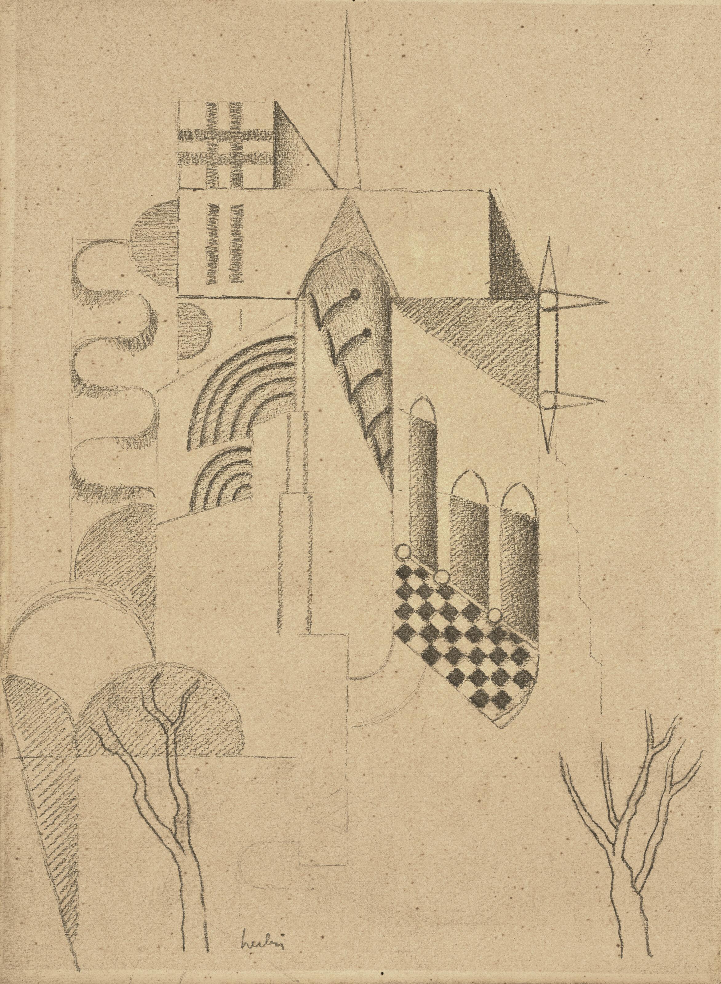 Auguste Herbin - Composition à l\'arbre