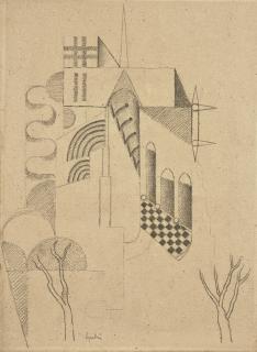 Auguste Herbin - Composition à l\'arbre