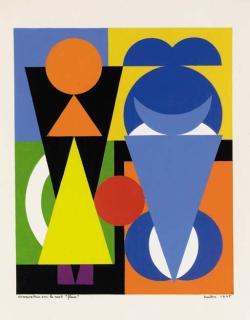 Auguste Herbin - Composition Sur Le Mot \'Fleur\'