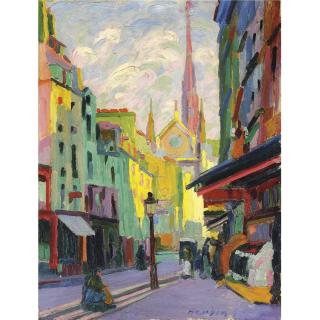 Auguste Herbin - La Place Maubert À Paris