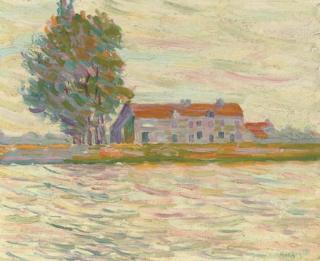 Auguste Herbin - Maison au bord du fleuve