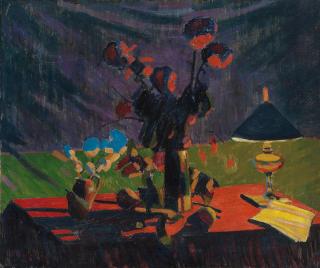 Auguste Herbin - Nature morte à la lampe