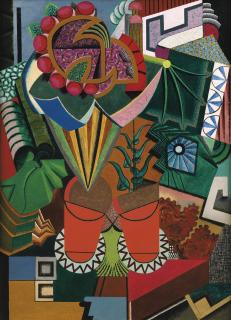 Auguste Herbin - Nature Morte Au Pots De Fleurs