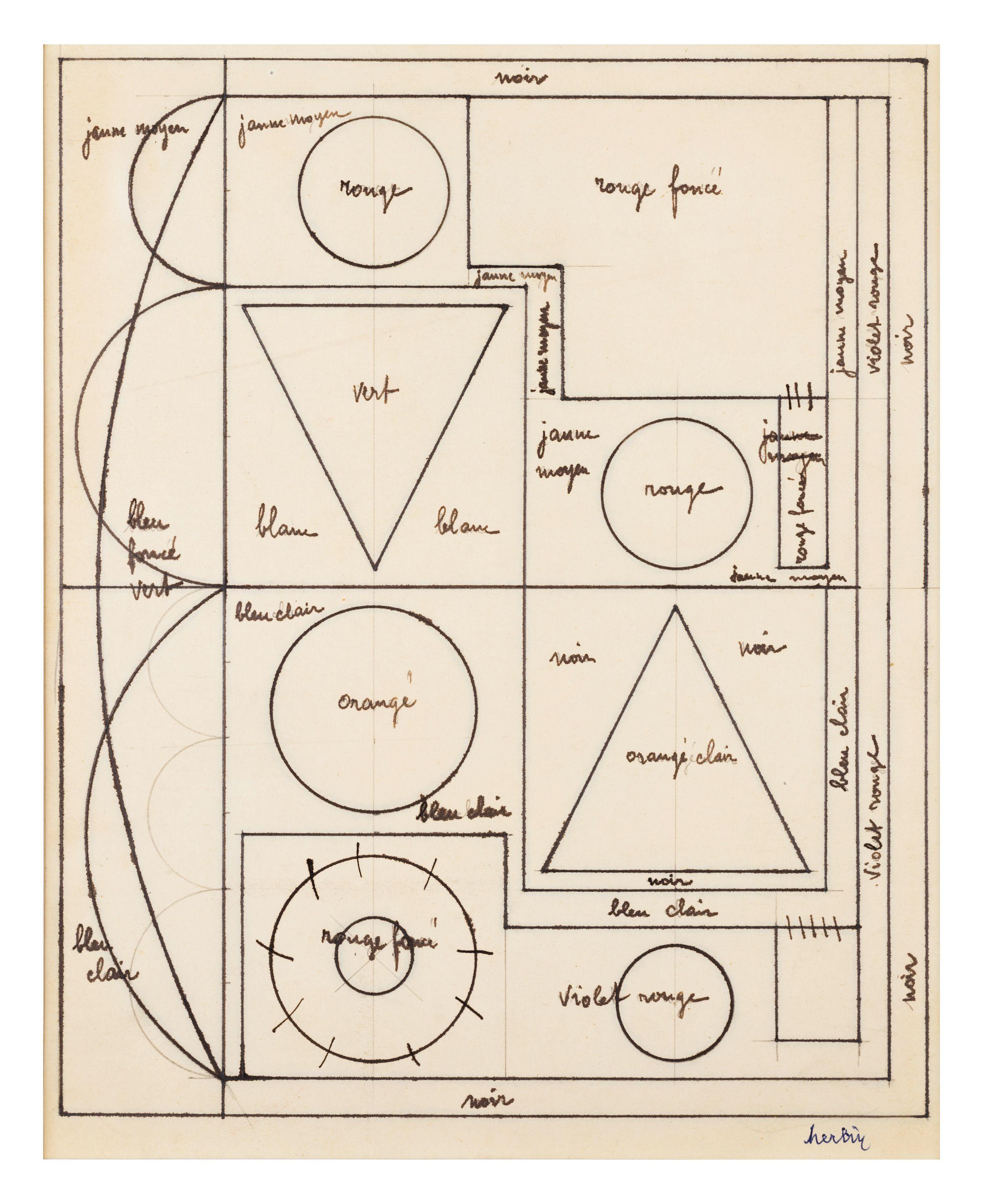 Auguste Herbin - Six (Recto-verso)