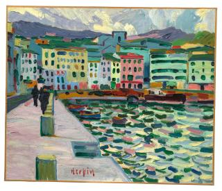 Auguste Herbin - Vue d\'un port Corse I