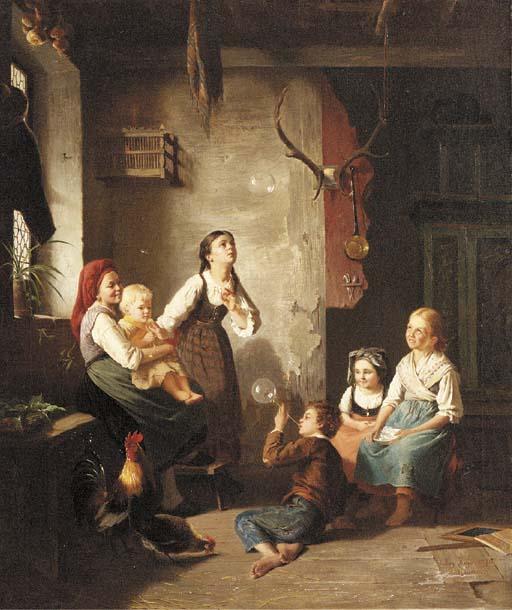 Auguste Heyn - Blowing Bubbles