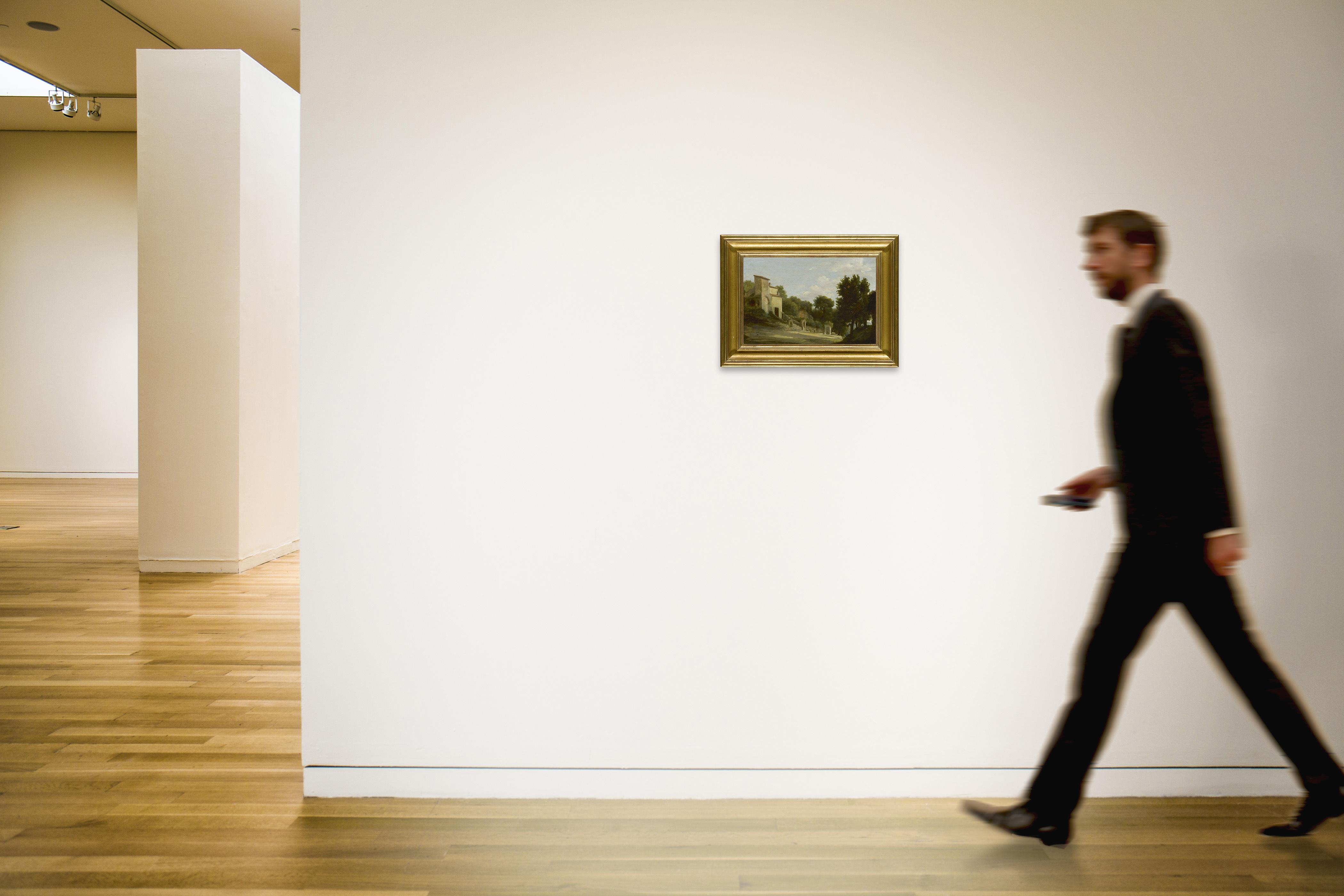 Auguste Jean-Baptiste Vinchon - The Ruins Of Domitian\'S Villa At Castel Gandolfo With The Chapel Of The Virgin Mary