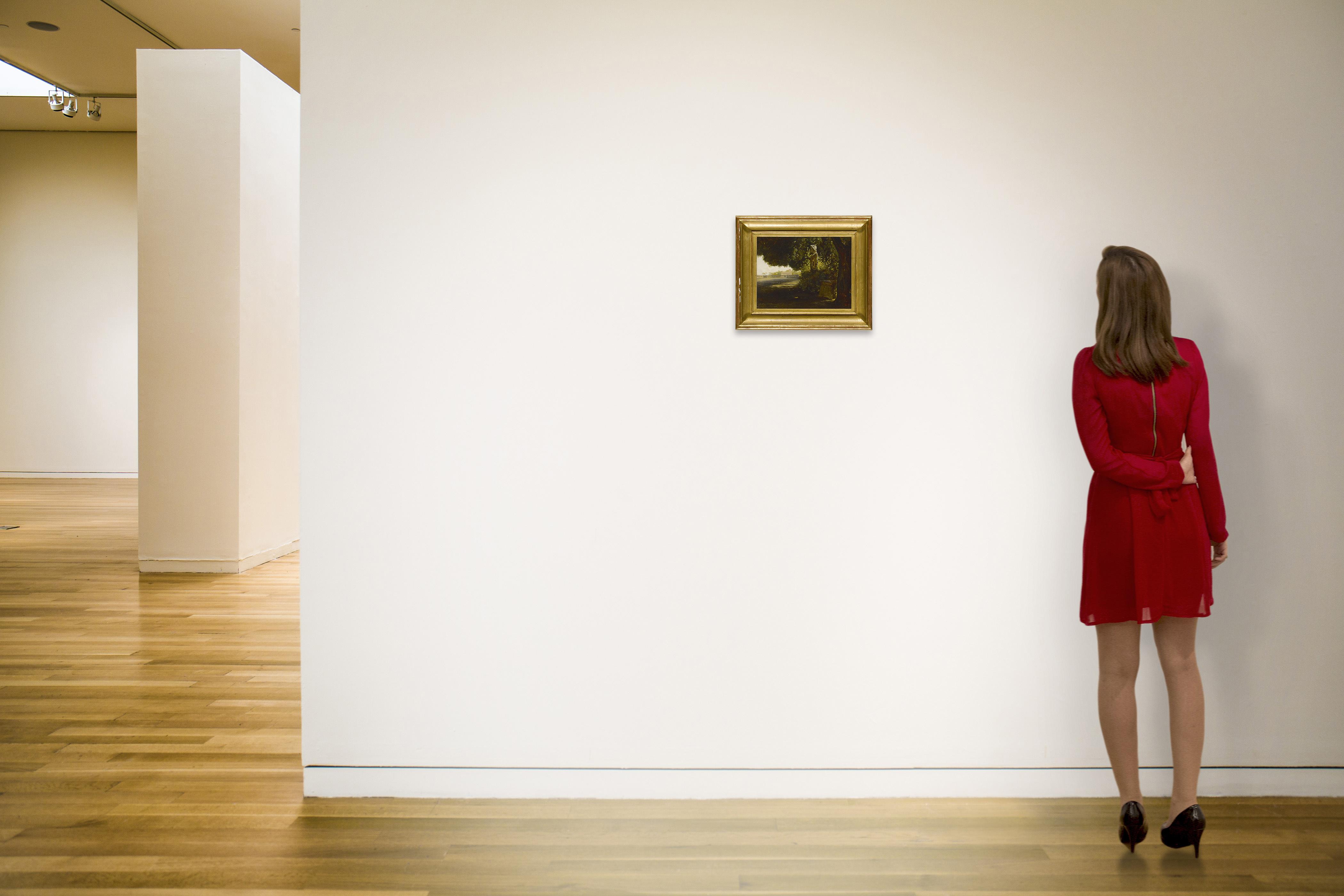 Auguste Jean-Baptiste Vinchon - View From The Villa Medici Looking Towards The Casino Of Raphael