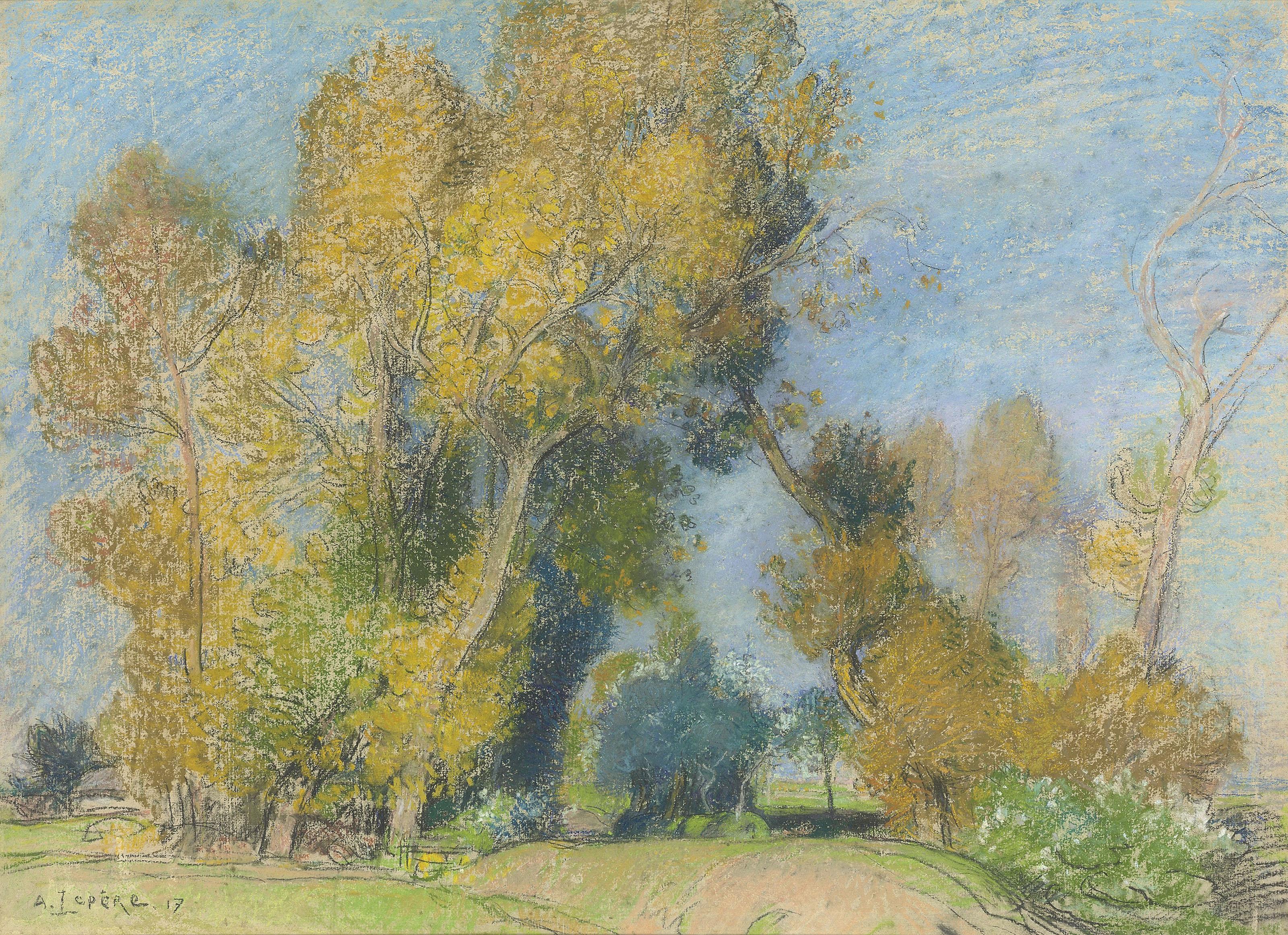 Auguste-Louis Lepère - \'Les arbres dorés \'