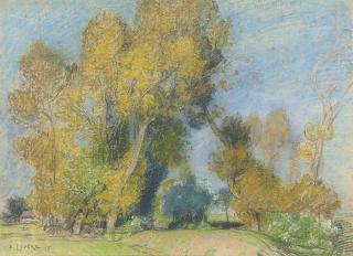 Auguste-Louis Lepère - \'Les arbres dorés \'