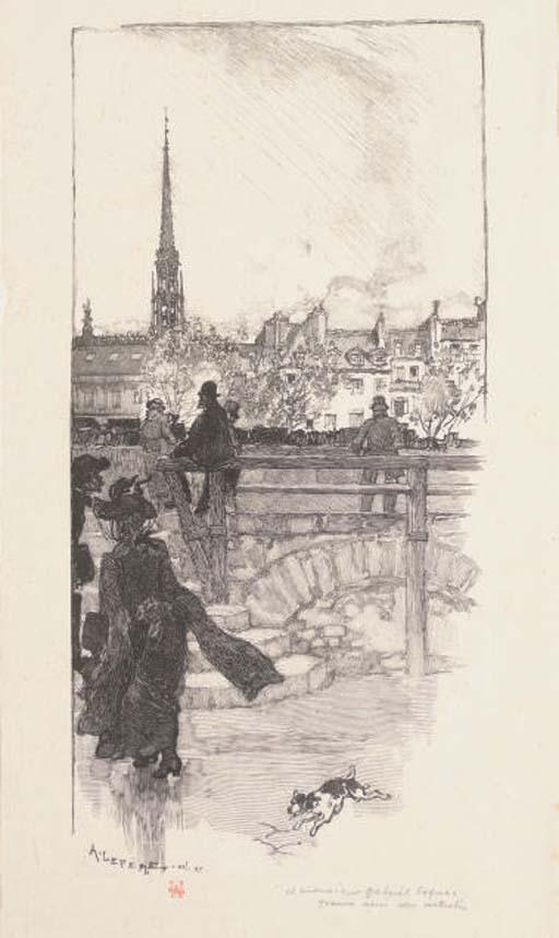 Auguste Louis Lepere - Vue de la Flèche de la Sainte Chapelle