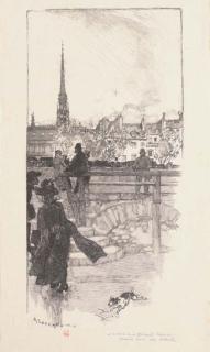 Auguste Louis Lepere - Vue de la Flèche de la Sainte Chapelle