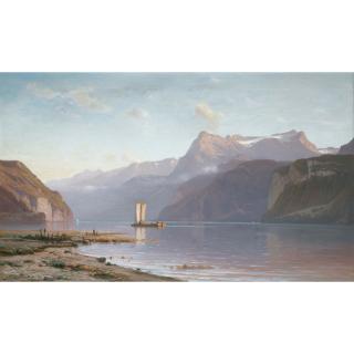 Auguste Louis Veillon - Lac Des Quatre Cantons Lake Lucerne