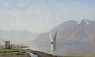 Auguste Louis Veillon - Lac Léman Lake Geneva
