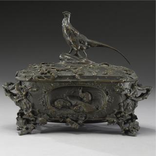 Auguste-Nicholas Cain - French Coffret Aux Murons (A Casket With Blackberries)