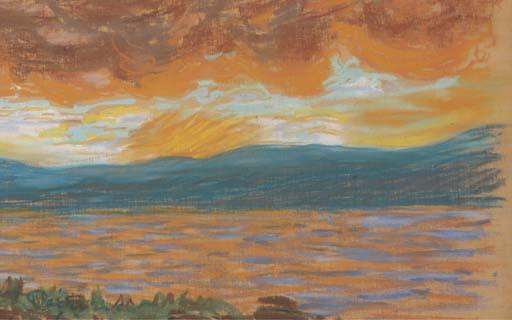 Auguste Pégurier - Coucher du soleil, St. Tropez