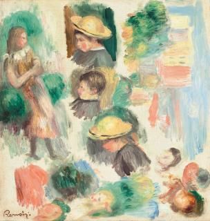 Auguste Renoir - Maison à Montmartre, Tête de Garconnet, Fillettes