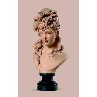 Auguste Rodin - A Terracotta Female Bust By