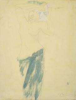 Auguste Rodin - Étude de femme à la draperie verte