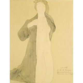Auguste Rodin - Femme À Genoux, Nue Sous Un Manteau