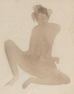 Auguste Rodin - Femme nue assise aux jambes écartées