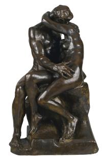 Auguste Rodin - Le Baiser, Modèle Avec Base Simplifiée