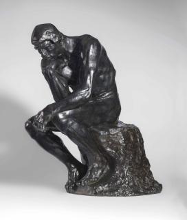 Auguste Rodin - Le Penseur, taille de la porte dit \