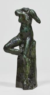 Auguste Rodin - Nu Féminin Assis, Petit Modèle Dit Aussi Petite Étude De Mouvement