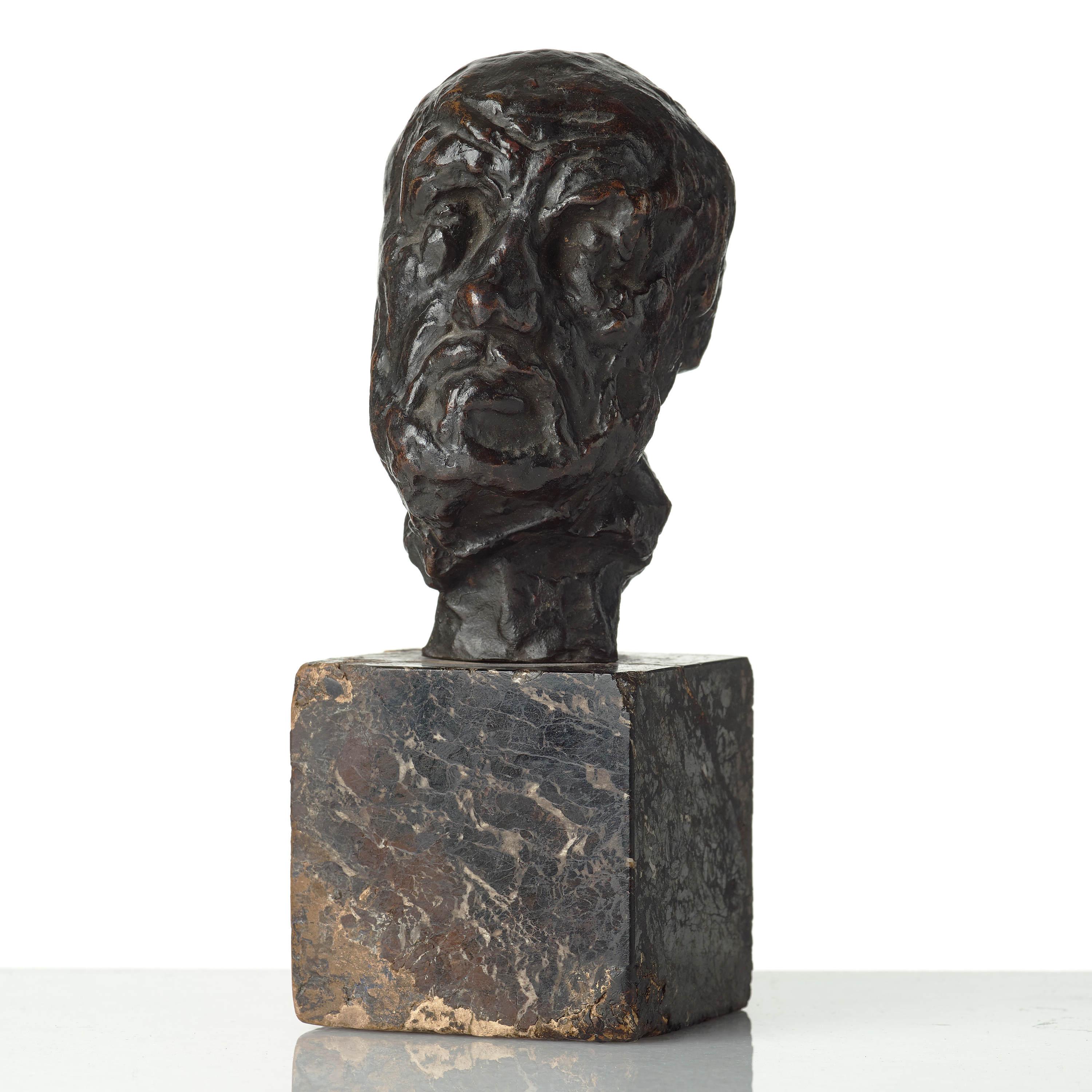 Auguste Rodin - Small head of man with broken nose