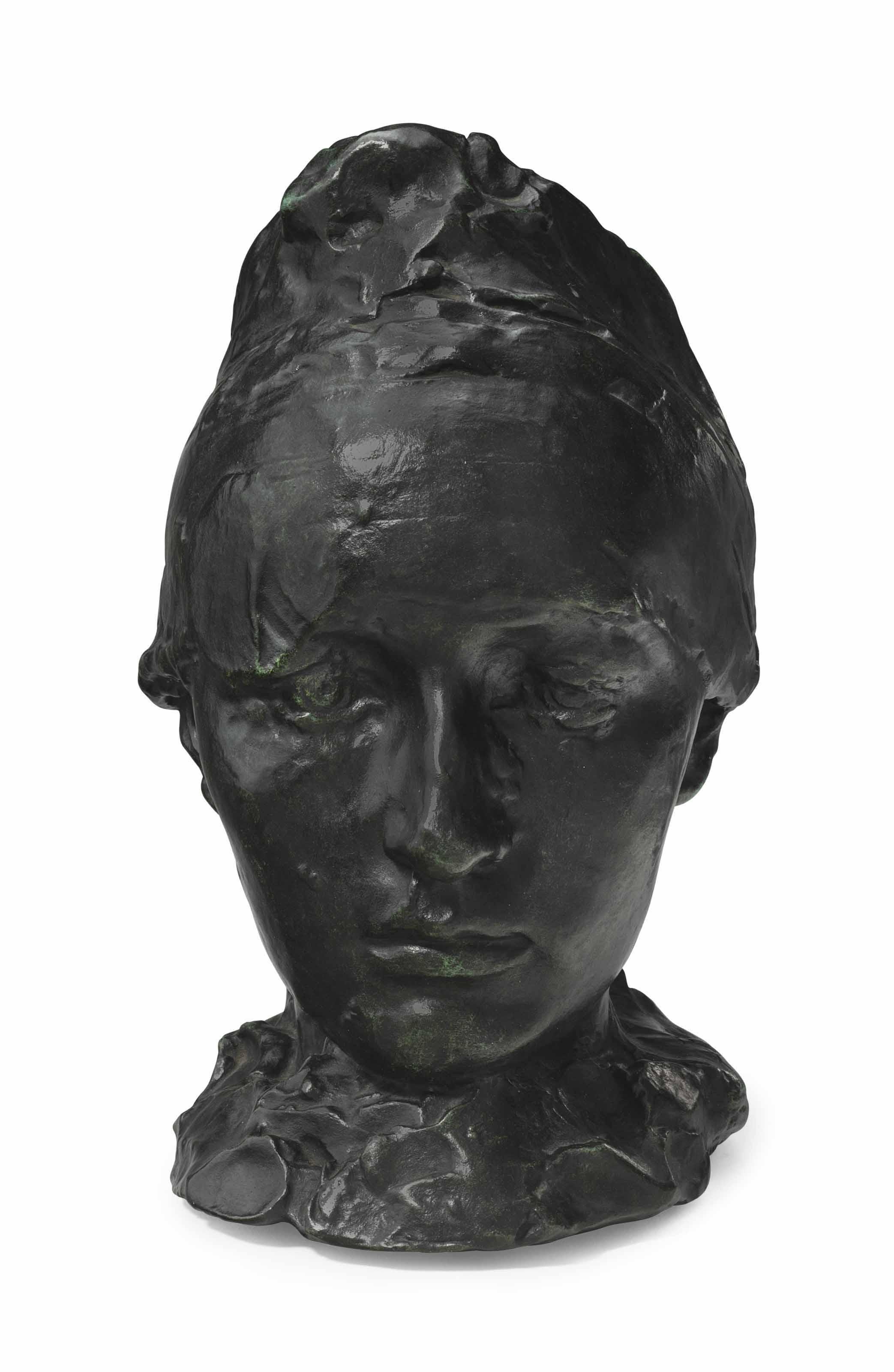 Auguste Rodin - Tête de Camille Claudel au bonnet