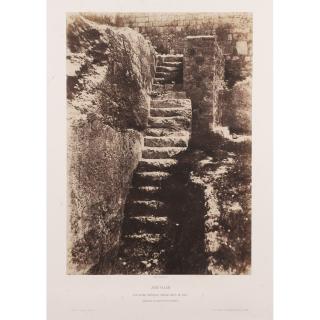 Auguste Salzmann - Jerusalem, Escalier Antique Taillé Dans Le Roc, 1854/56