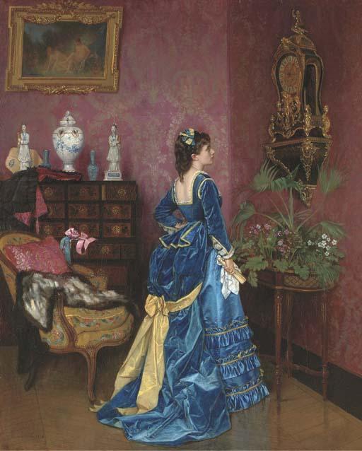 Auguste Toulmouche - The Blue Dress