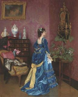 Auguste Toulmouche - The Blue Dress